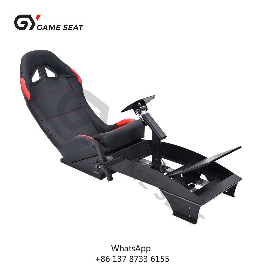 Sim Racing Seat Bucket Cockpit - GY046 Black Adjustable Folding Racing Simulador