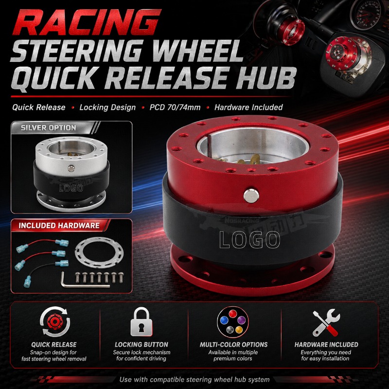 Universal Racing Steering Whee - Racing Wheel Quick Release Hub 70Mm 评论和价格