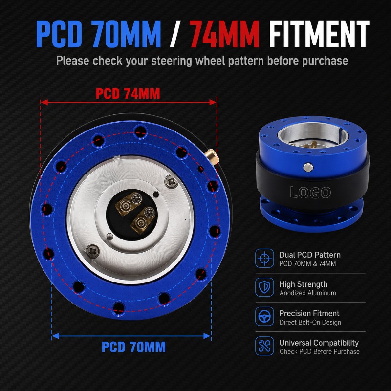 Universal Racing Steering Whee - Racing Wheel Quick Release Hub 70Mm 评论和价格