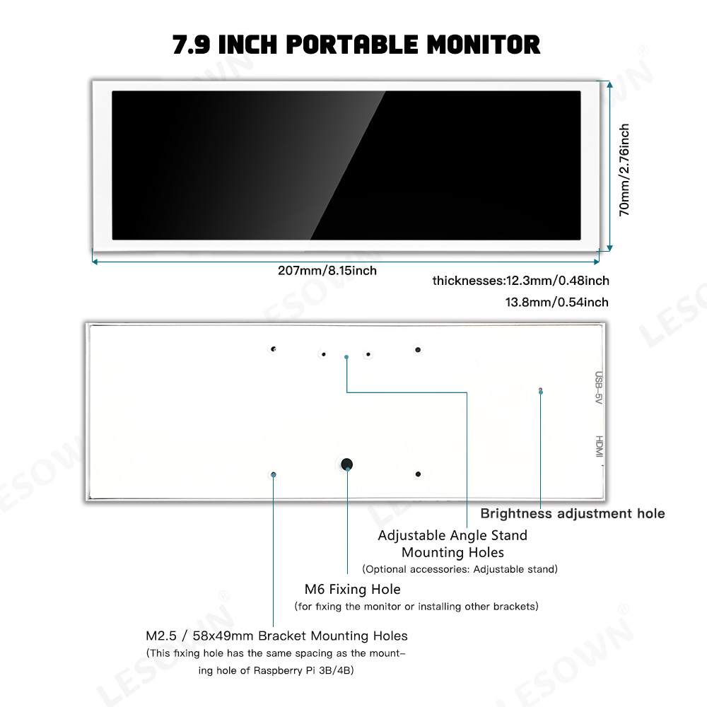 LESOWN White Game Assist Monit - Sim Racing Dashboard Screen Display 评论和价格