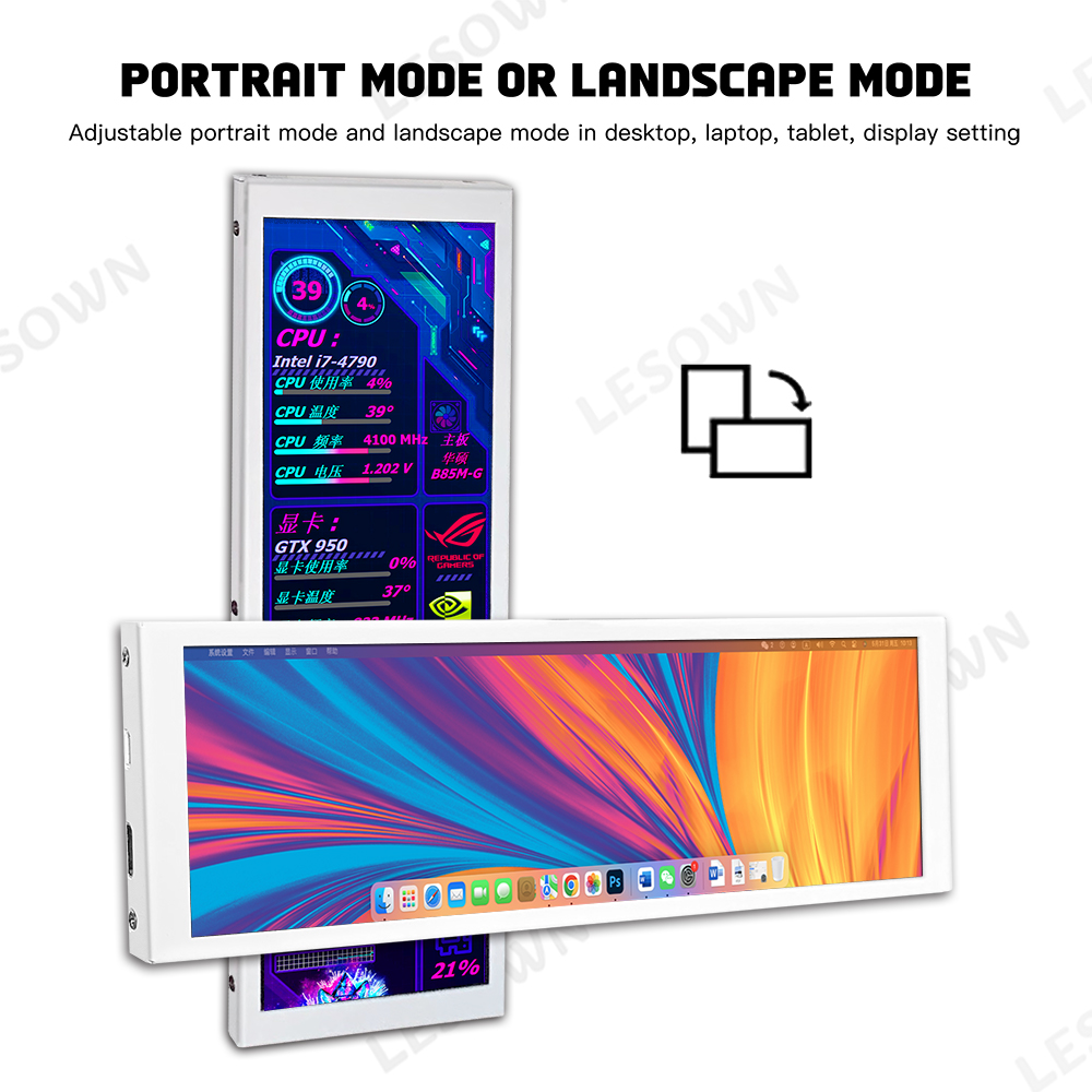 LESOWN White Game Assist Monit - Sim Racing Dashboard Screen Display 评论和价格