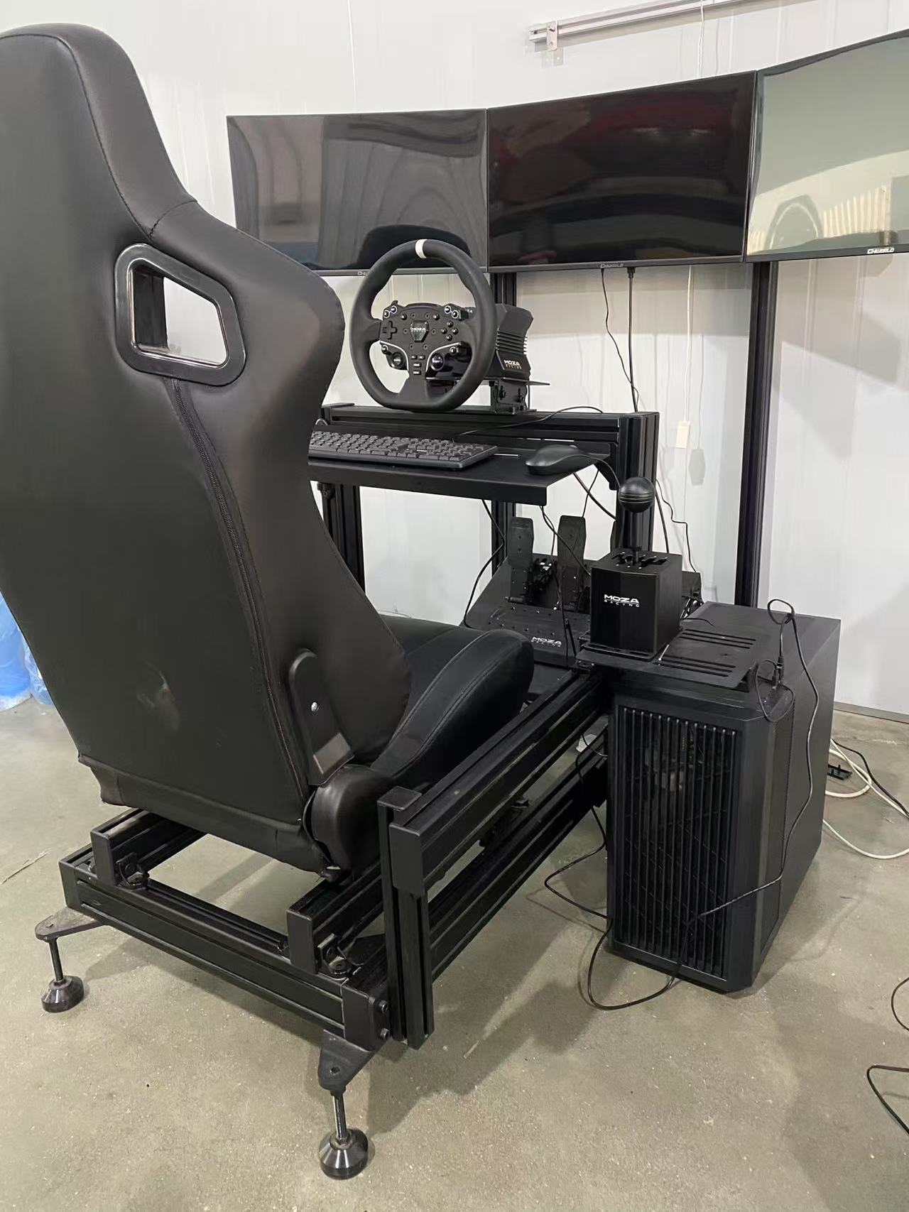 R5 Direct Drive Steering Wheel - Triple Monitor Stand Sim Racing 评论和价格
