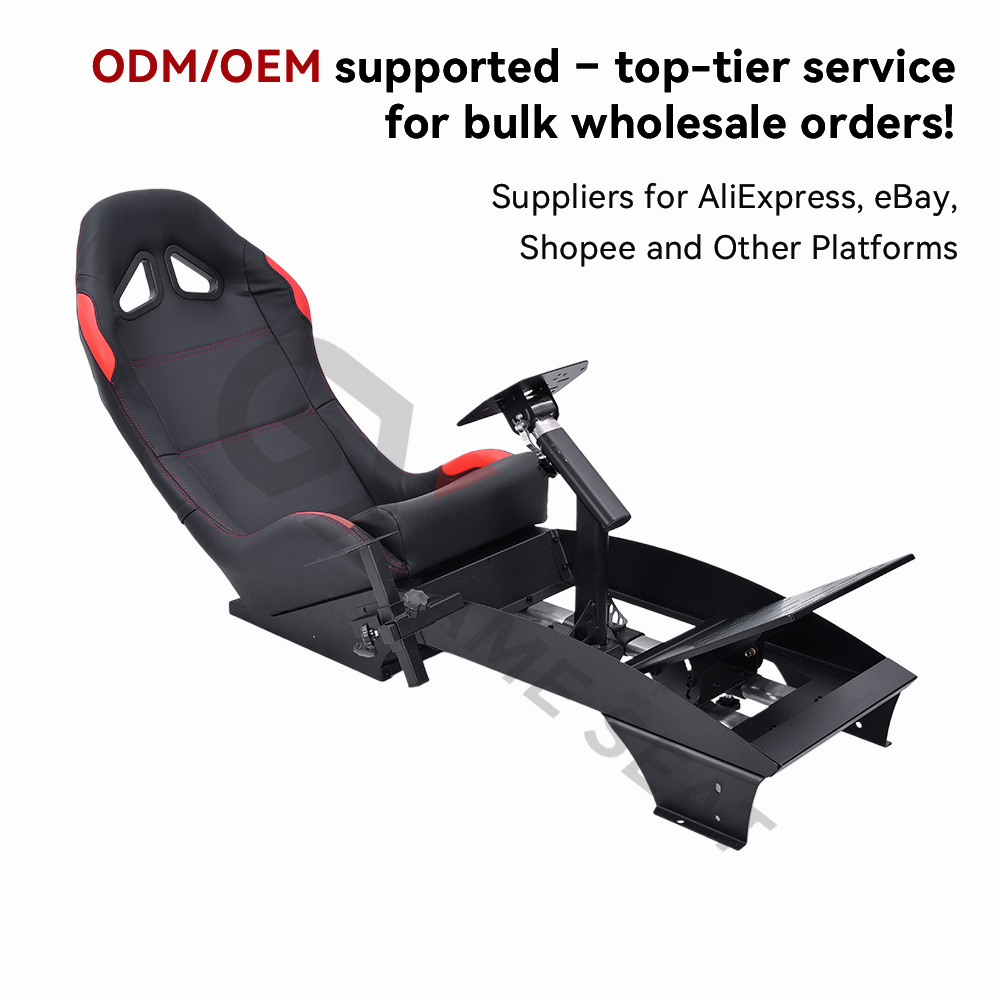 GY046 Black Adjustable Folding - Sim Racing Seat Bucket Cockpit 评论和价格