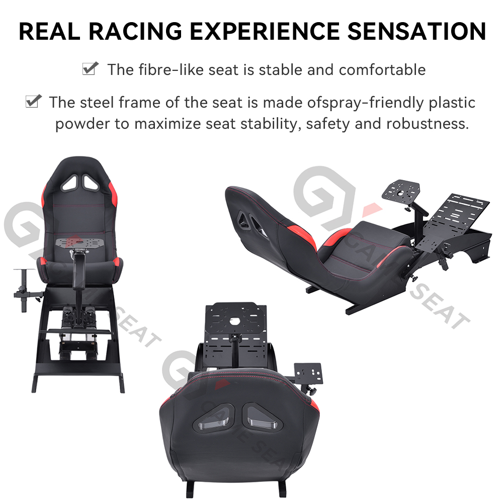 GY046 Black Adjustable Folding - Sim Racing Seat Bucket Cockpit 评论和价格