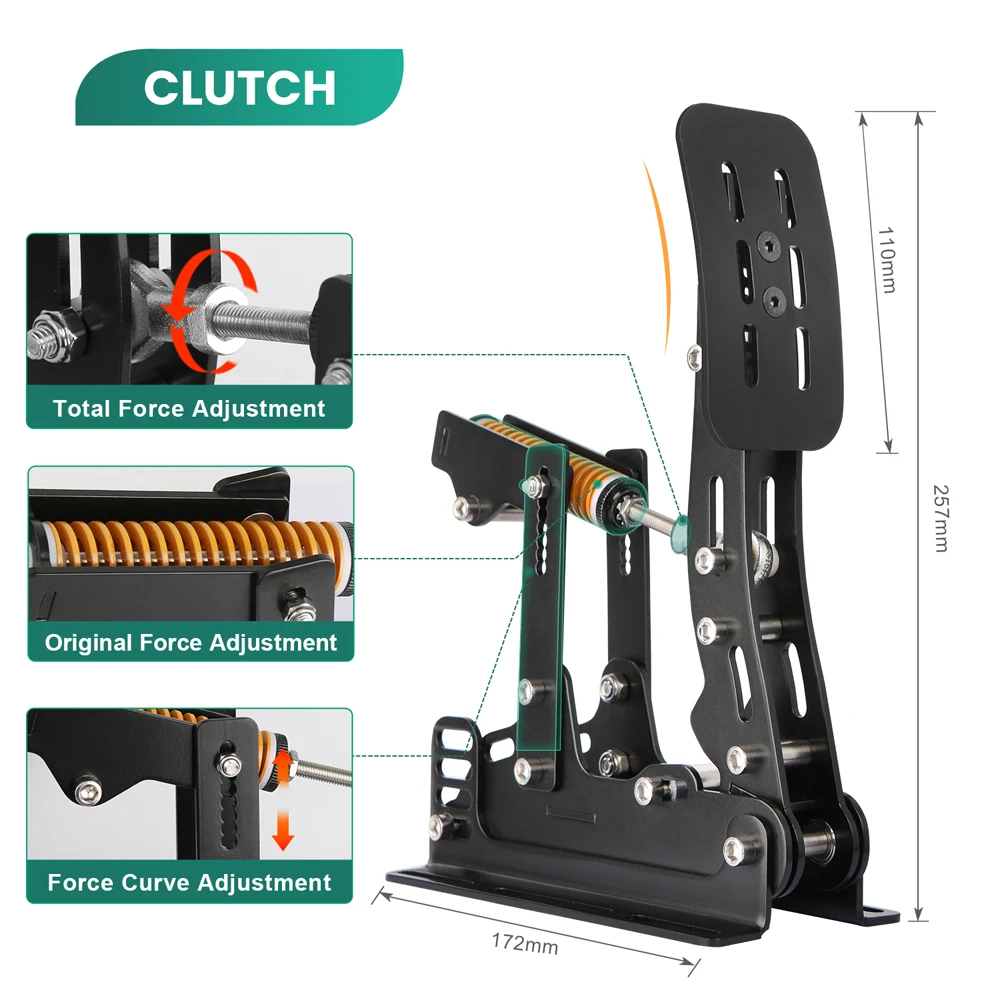 Pedals Sim Racing Pedals PC Ra - Sim Racing Pedals Load Cell Hydraulic 评论和价格