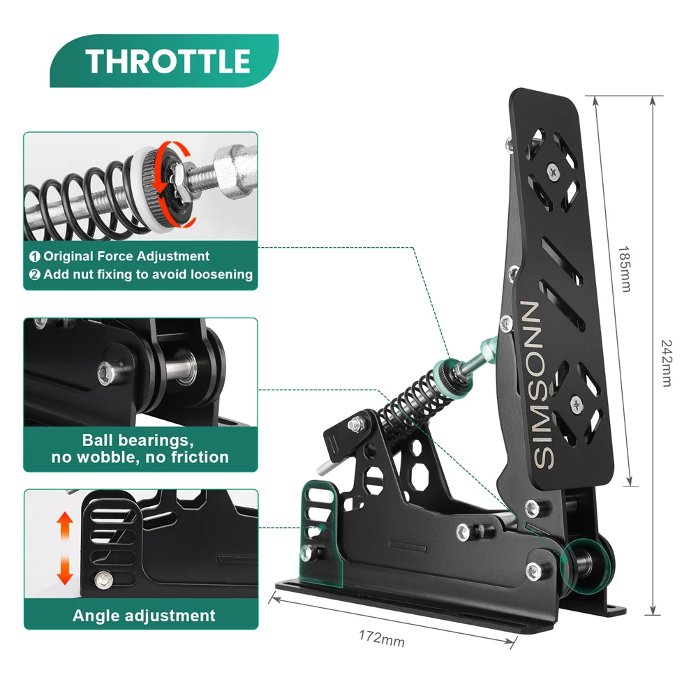 Pedals Sim Racing Pedals PC Ra - Sim Racing Pedals Load Cell Hydraulic 评论和价格