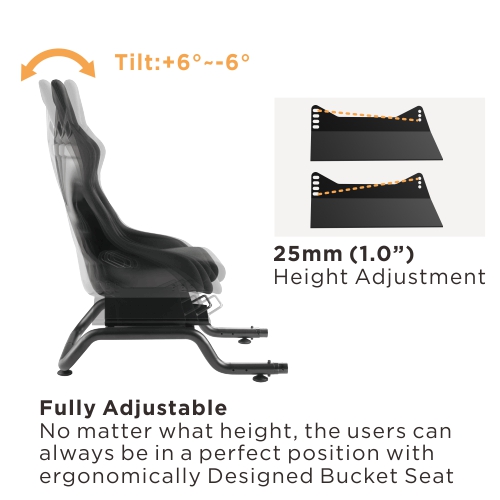 LRS06-BS02 Racing Simulator Bu - Sim Racing Seat Bucket Cockpit 评论和价格
